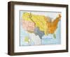 U.S. Map, 1776/1884-null-Framed Giclee Print