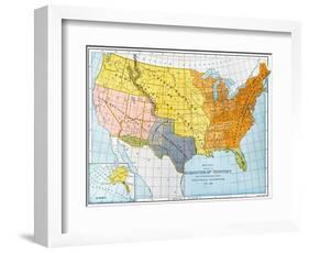 U.S. Map, 1776/1884-null-Framed Giclee Print