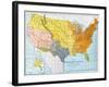 U.S. Map, 1776/1884-null-Framed Giclee Print