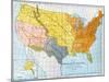 U.S. Map, 1776/1884-null-Mounted Giclee Print