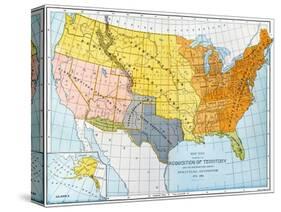 U.S. Map, 1776/1884-null-Stretched Canvas