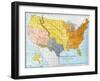 U.S. Map, 1776/1884-null-Framed Giclee Print