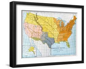 U.S. Map, 1776/1884-null-Framed Giclee Print