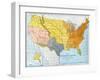 U.S. Map, 1776/1884-null-Framed Giclee Print