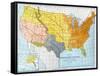 U.S. Map, 1776/1884-null-Framed Stretched Canvas