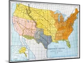 U.S. Map, 1776/1884-null-Mounted Premium Giclee Print