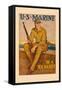 U.S. Marine, Be a Sea Soldier-Clarence F. Underwood-Framed Stretched Canvas