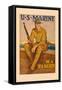U.S. Marine, Be a Sea Soldier-Clarence F. Underwood-Framed Stretched Canvas