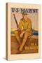 U.S. Marine, Be a Sea Soldier-Clarence F. Underwood-Stretched Canvas