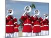 U.S. Marine Corps Drum And Bugle Corps Performing-Stocktrek Images-Mounted Photographic Print