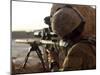 U.S. Marine Looks Through the Scope of His M16A4 Rifle for Enemy Forces-Stocktrek Images-Mounted Photographic Print