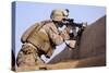 U.S. Marine Provides Security During a Patrol in Afghanistan-null-Stretched Canvas