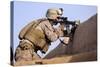 U.S. Marine Provides Security During a Patrol in Afghanistan-null-Stretched Canvas