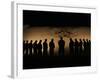 U.S. Marines Bowing Their Heads in Silence in Honor of Fallen Comrades-Stocktrek Images-Framed Photographic Print