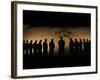 U.S. Marines Bowing Their Heads in Silence in Honor of Fallen Comrades-Stocktrek Images-Framed Photographic Print