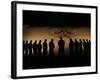 U.S. Marines Bowing Their Heads in Silence in Honor of Fallen Comrades-Stocktrek Images-Framed Photographic Print