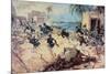 U.S. Marines Capture the Barbary Pirate Fortress at Derna, Tripoli, 27th April 1805-C.h. Waterhouse-Mounted Giclee Print