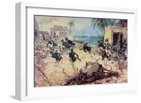 U.S. Marines Capture the Barbary Pirate Fortress at Derna, Tripoli, 27th April 1805-C.h. Waterhouse-Framed Giclee Print