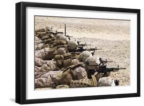 U.S. Marines Conduct a Battlesight Zero their Rifles in Al Galail, Qatar-null-Framed Photographic Print