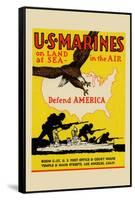 U.S. Marines Defend America-null-Framed Stretched Canvas