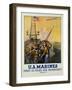 U.S. Marines - First to Fight for Democracy Recruiting Poster-L.a. Shafer-Framed Giclee Print