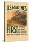U.S. Marines, First to Fight in France for Freedom-null-Stretched Canvas