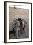 U.S. Marines Push Down a Wall in an Empty Compound-null-Framed Photographic Print