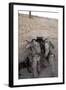 U.S. Marines Push Down a Wall in an Empty Compound-null-Framed Photographic Print