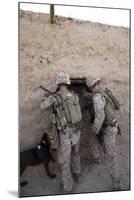 U.S. Marines Push Down a Wall in an Empty Compound-null-Mounted Photographic Print