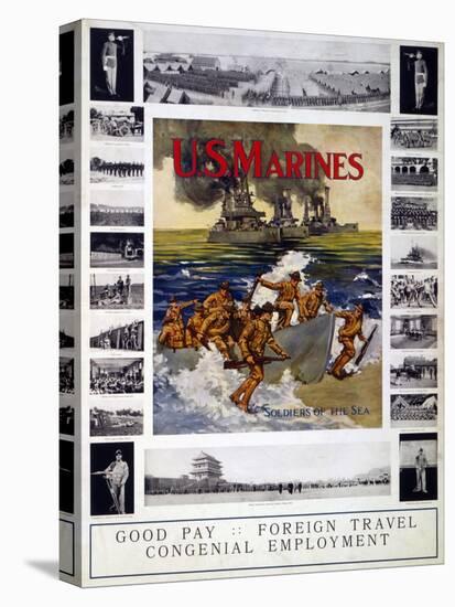 U.S. Marines: "Soldiers of the Sea", 1914-18-null-Stretched Canvas