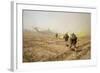 U.S. Marines Sprint across a Field to Load onto a Ch-53E Super Stallion-null-Framed Photographic Print