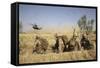 U.S. Marines Watch as Ch-53E Super Stallion Helicopters Land in a Field-null-Framed Stretched Canvas