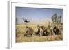 U.S. Marines Watch as Ch-53E Super Stallion Helicopters Land in a Field-null-Framed Photographic Print