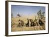 U.S. Marines Watch as Ch-53E Super Stallion Helicopters Land in a Field-null-Framed Photographic Print