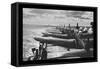 U.S. Navy Airplanes Packed on Deck-null-Framed Stretched Canvas