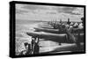 U.S. Navy Airplanes Packed on Deck-null-Stretched Canvas