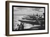 U.S. Navy Airplanes Packed on Deck-null-Framed Photo