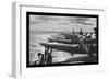 U.S. Navy Airplanes Packed on Deck-null-Framed Photo