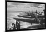 U.S. Navy Airplanes Packed on Deck-null-Mounted Photo