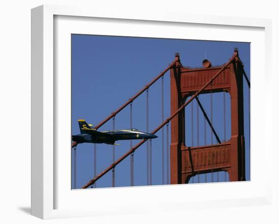 U.S. Navy Blue Angel Flight Demonstration Left Slot Pilot-null-Framed Premium Photographic Print