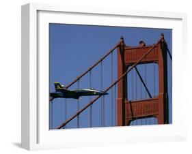 U.S. Navy Blue Angel Flight Demonstration Left Slot Pilot-null-Framed Premium Photographic Print