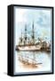 U.S. Navy: Docked-Willy Stower-Framed Stretched Canvas