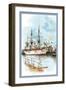 U.S. Navy: Docked-Willy Stower-Framed Art Print