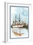 U.S. Navy: Docked-Willy Stower-Framed Art Print