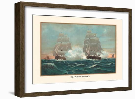 U.S. Navy Frigate, 1815-Werner-Framed Art Print