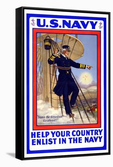 U.S. Navy, Help your Country, c.1917-H.a. Ogden-Framed Stretched Canvas