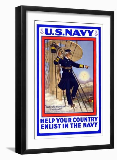 U.S. Navy, Help your Country, c.1917-H.a. Ogden-Framed Art Print