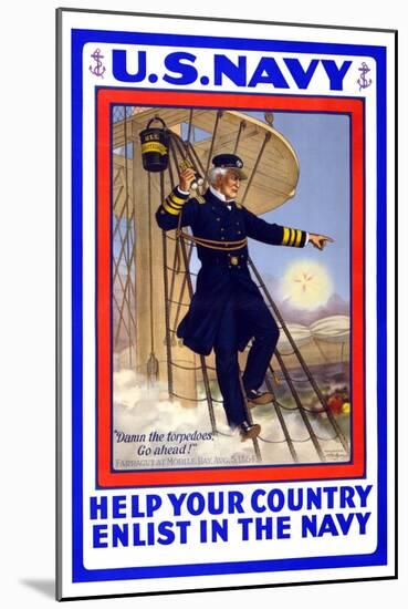 U.S. Navy, Help your Country, c.1917-H.a. Ogden-Mounted Art Print