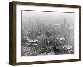 U.S. Navy Observation Planes Fly Over New York City-null-Framed Photographic Print