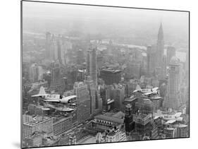 U.S. Navy Observation Planes Fly Over New York City-null-Mounted Photographic Print